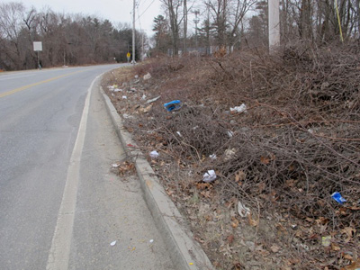 Litter on Routes 9 and 30