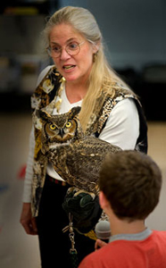 Marcia with owl