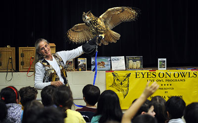 Marcia with Eurasian eagle owl