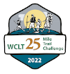 patch showing hikers with text WCLT 25 Mile Trail Challenge 2022